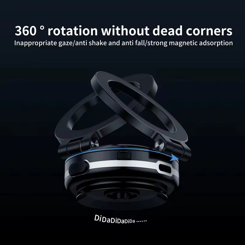 For Magsafe Magnetic Vacuum Car Phone Holder Suction Cup Folding Universal Navigation Stand Bracket for Iphone/Samsung/Xiaomi