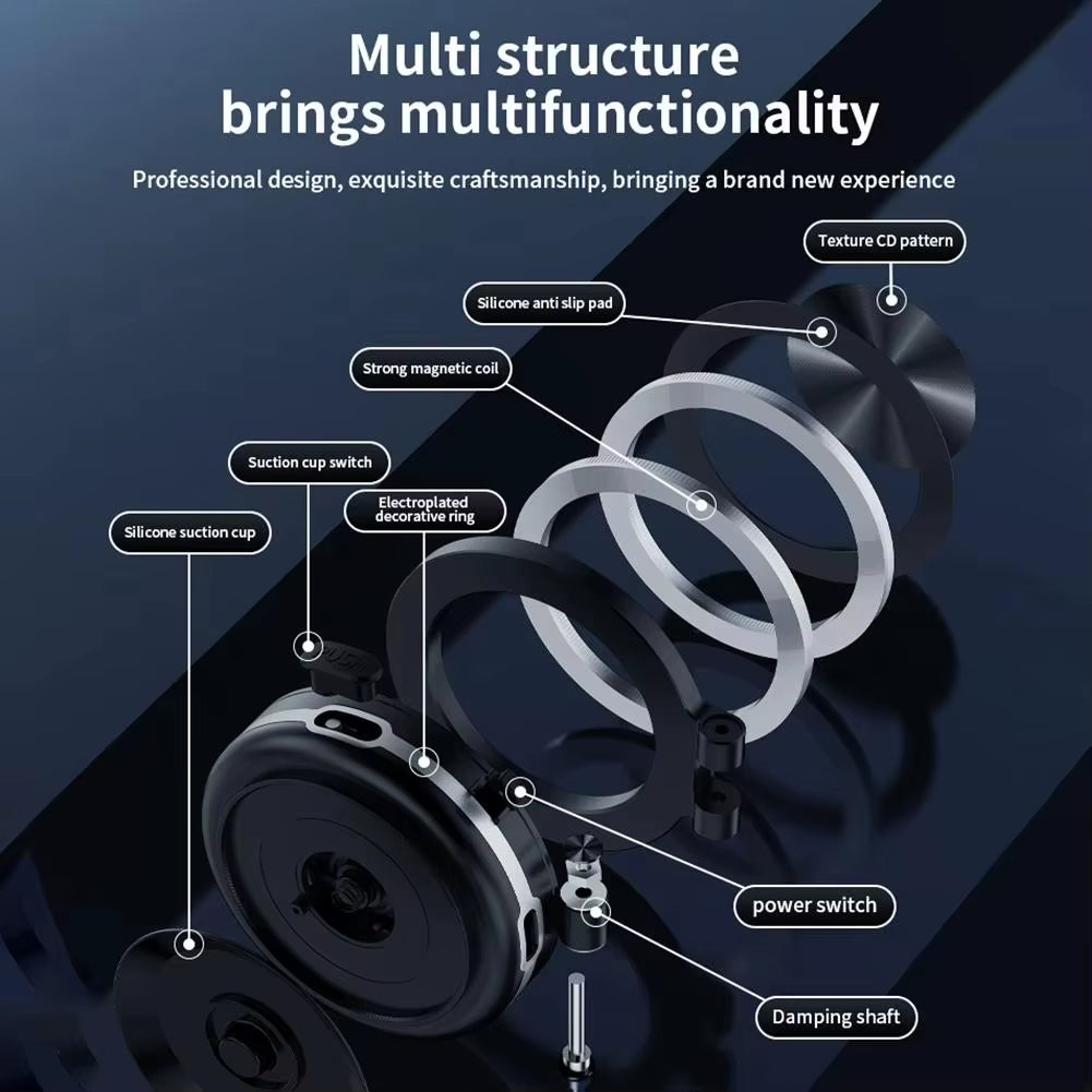 For Magsafe Magnetic Vacuum Car Phone Holder Suction Cup Folding Universal Navigation Stand Bracket for Iphone/Samsung/Xiaomi