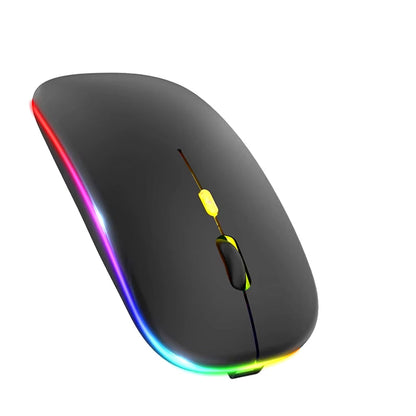 Bluetooth Mouse 2.4Ghz Wireless Mouse Mice Rechargeable Mouse Silent Mouse LED Backlit USB Gaming Mouse 1600DPI for PC Laptop