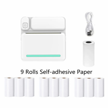 Portable Mini Printer Thermal Label Printer Sticker Inkless HD Pocket Printers for Phone Bluetooth Miniprint Printing Photo