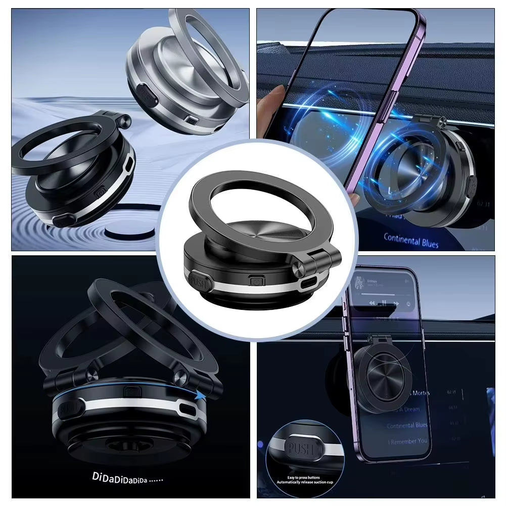 For Magsafe Magnetic Vacuum Car Phone Holder Suction Cup Folding Universal Navigation Stand Bracket for Iphone/Samsung/Xiaomi